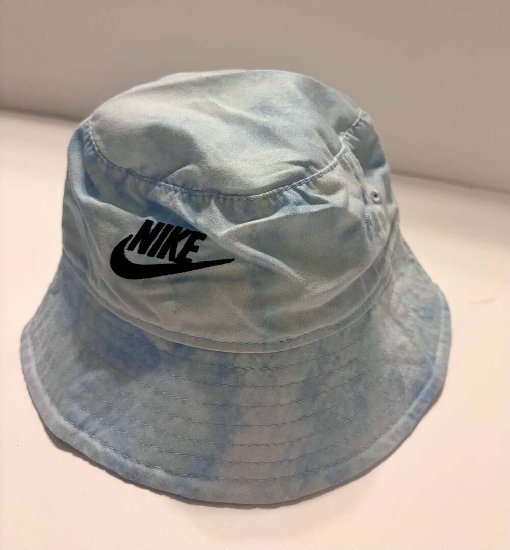 Nike Infant Boy's Sun Beach Hat With Strap Light Blue and White
